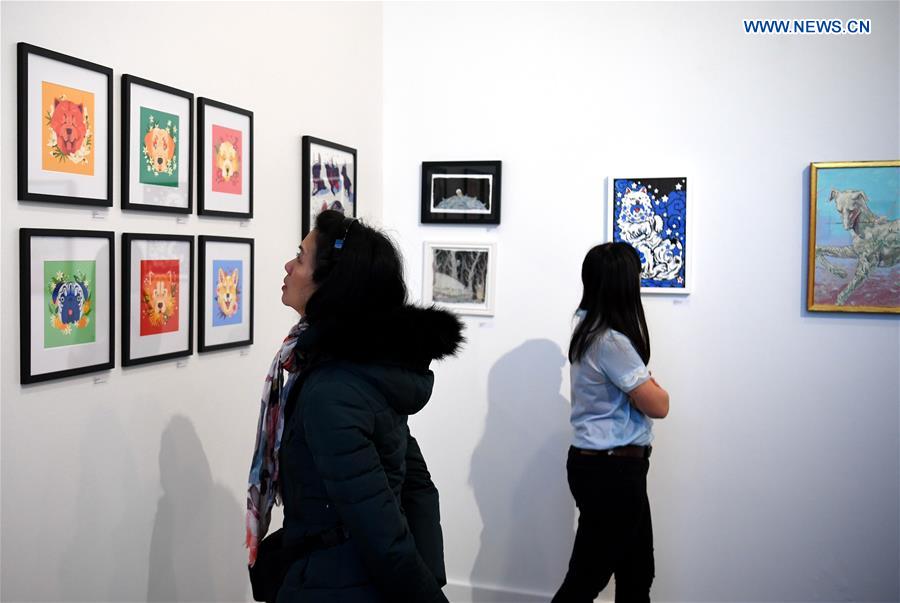 U.S.-SAN FRANCISCO-EXHIBITION-DOG-THEMED ARTWORKS