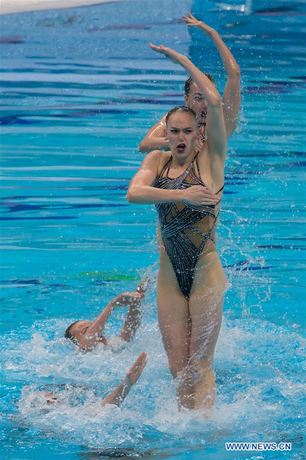 (SP)HUNGARY-BUDAPEST-FINA-ARTISTIC SWIMMING-WORLD SERIES-TEAM FREE