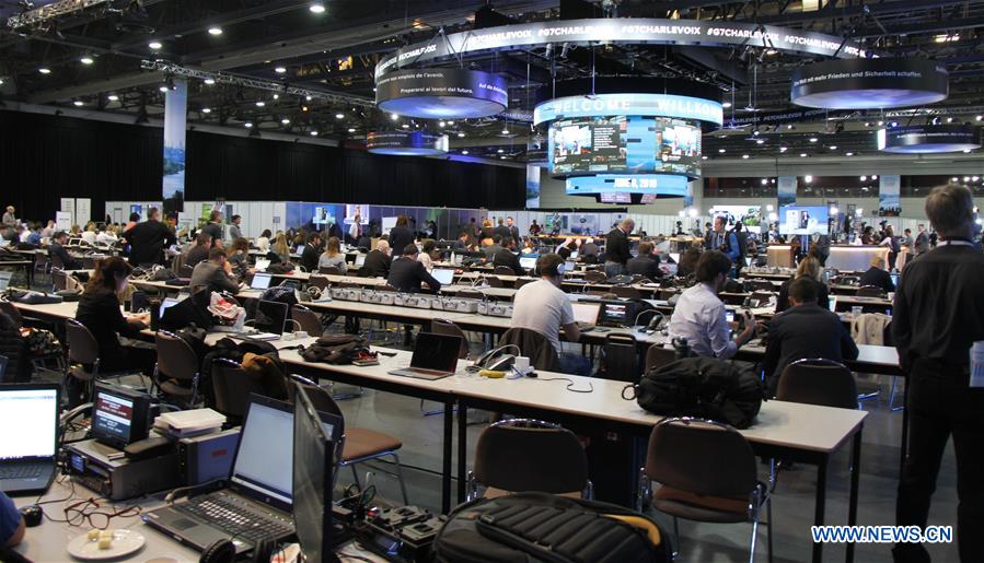 CANADA-QUEBEC-G7 SUMMIT-MEDIA CENTER