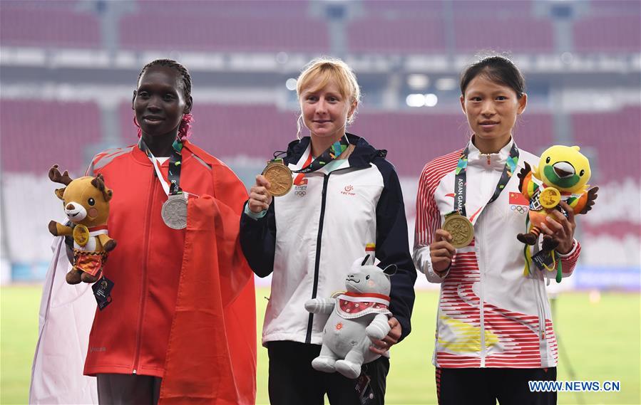 (SP)INDONESIA-JAKARTA-ASIAN GAMES-ATHLETICS-WOMEN'S 10000M FINAL