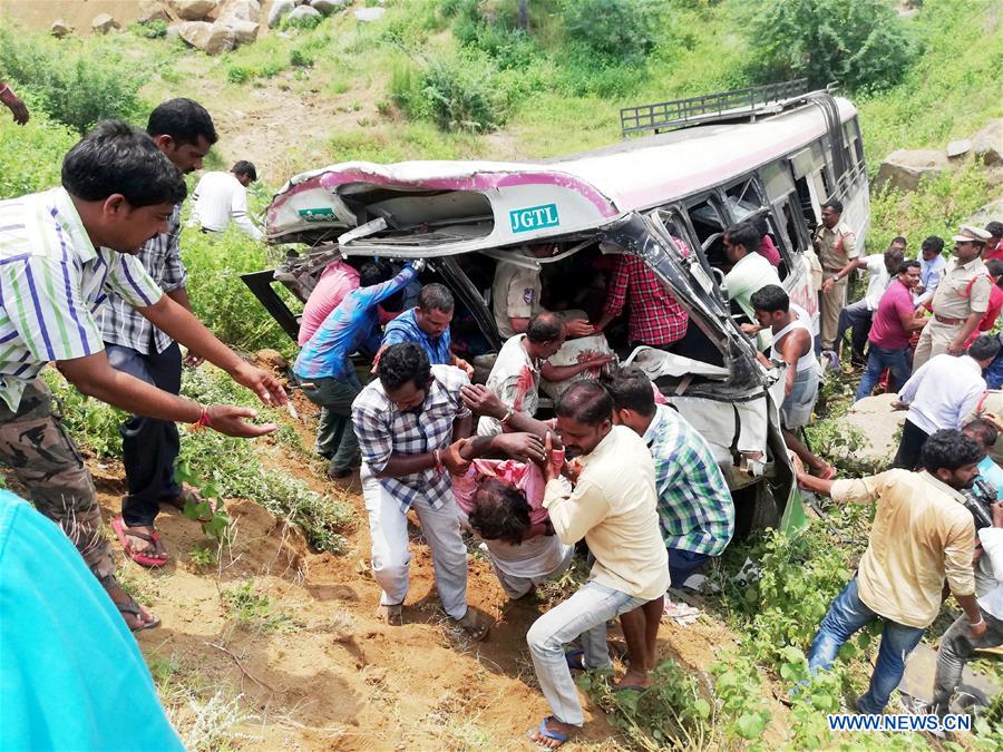 INDIA-TELANGANA-BUS ACCIDENT