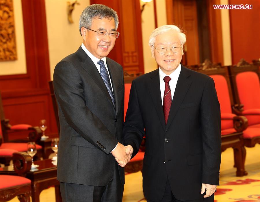 VIETNAM-HANOI-NGUYEN PHU TRONG-CHINA-HU CHUNHUA-MEETING