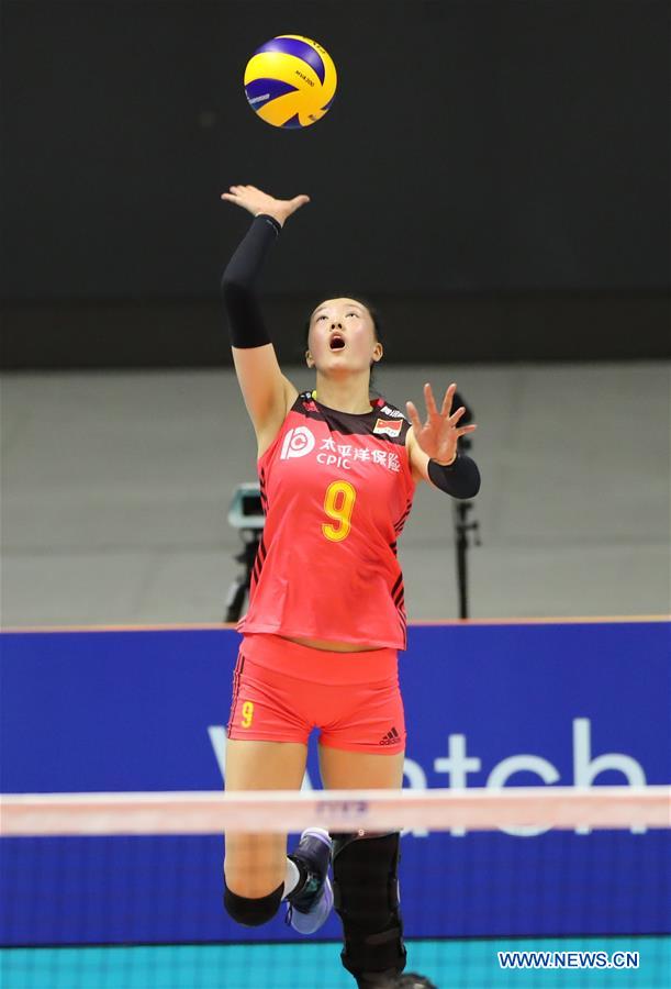 (SP)JAPAN-SAPPORO-VOLLEYBALL-WOMEN'S WORLD CHAMPIONSHIP-CHINA VS CUBA