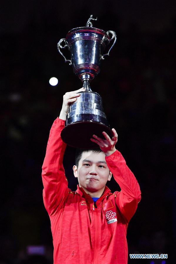 (SP)FRANCE-CHESSY-2018 ITTF MEN'S WORLD CUP-FINAL-FAN ZHENDONG VS TIMO BOLL