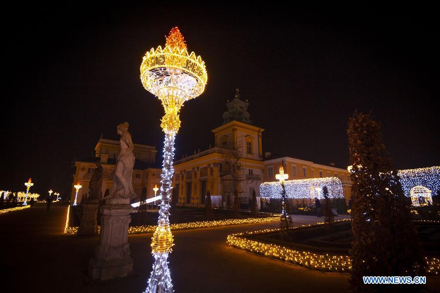 POLAND-WARSAW-WILANOW PALACE-EXHIBITION-ROYAL GARDEN OF LIGHT