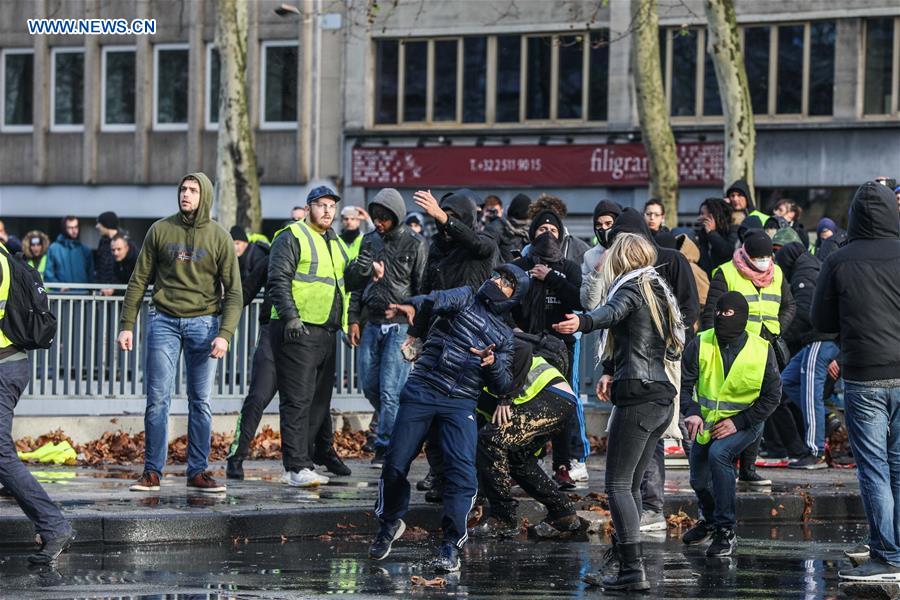 BELGIUM-BRUSSELS-YELLOW VEST-PROTEST