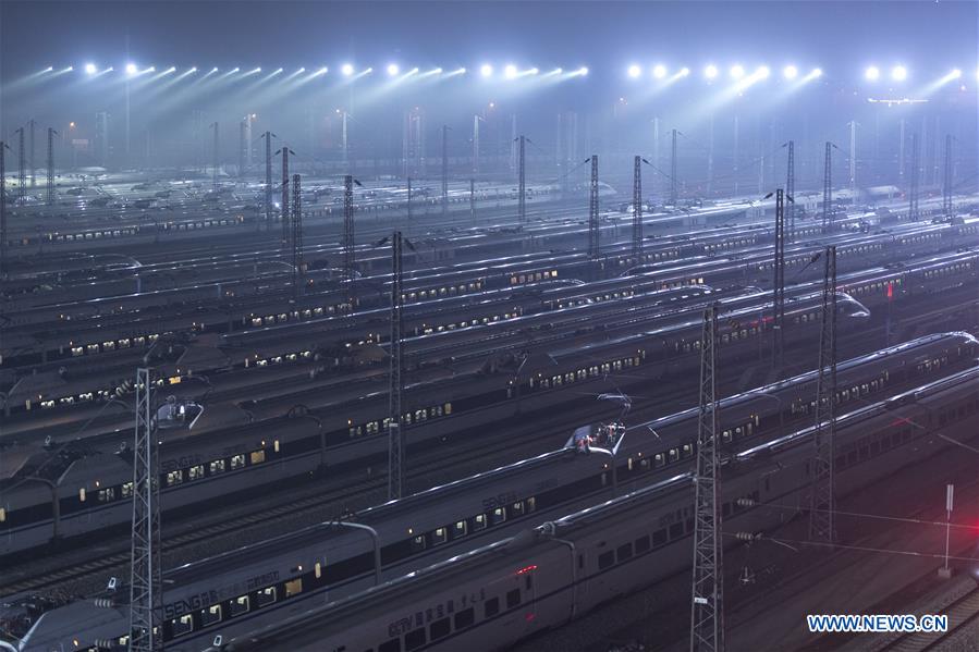 CHINA-HUBEI-WUHAN-HIGH SPEED TRAIN-SPRING FESTIVAL-CHUNYUN (CN)