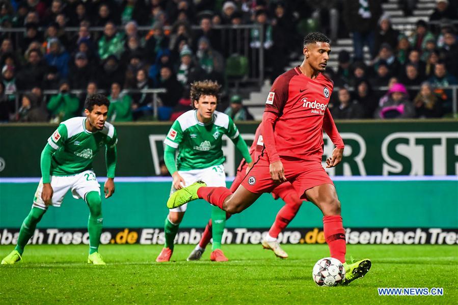 (SP)GERMANY-BREMEN-SOCCER-BUNDESLIGA-BREMEN VS FRANKFURT