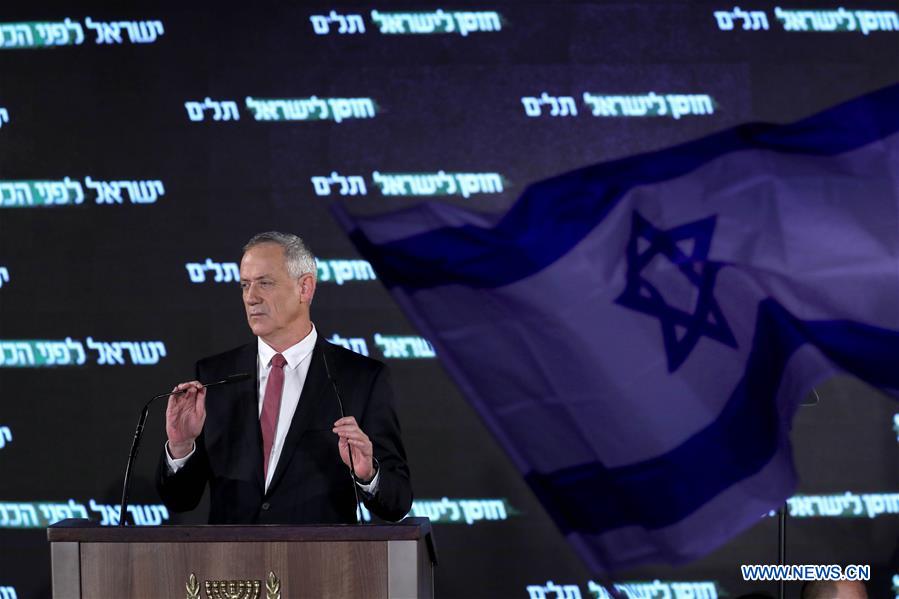 ISRAEL-TEL AVIV-ELECTIONS-BENNY GANTZ