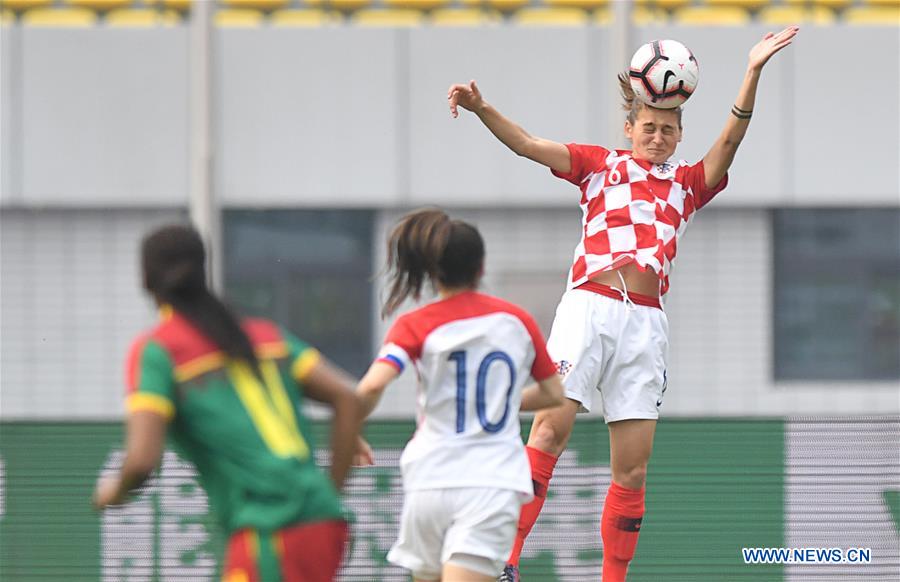 (SP)CHINA-WUHAN-WOMEN'S FOOTBALL TOURNAMENT-CAMEROON VS CROATIA