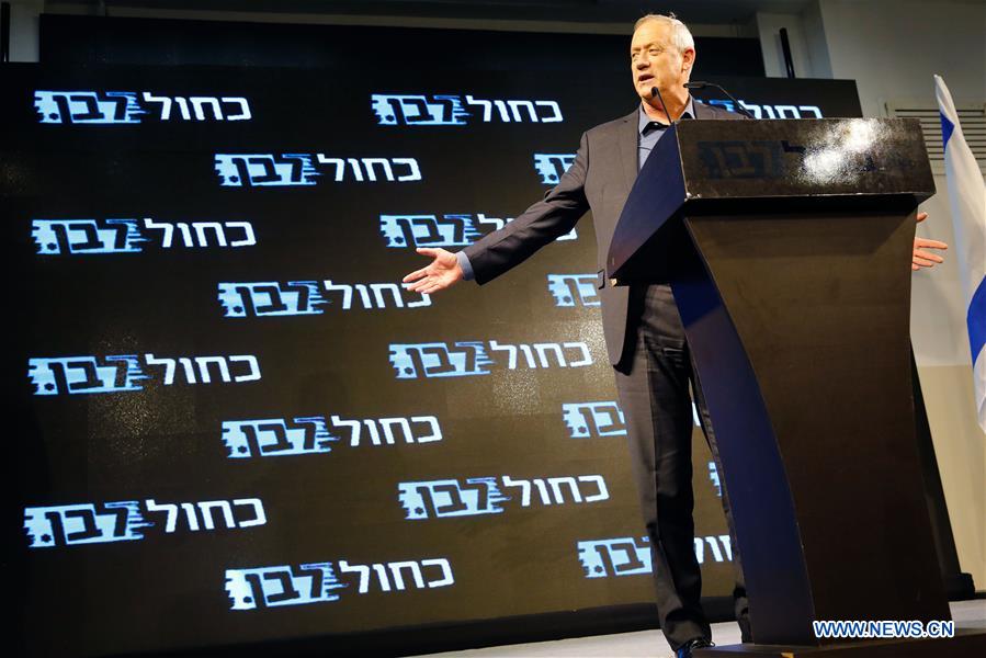 ISRAEL-ASHKELON-ELECTION CAMPAIGN-BENNY GANTZ