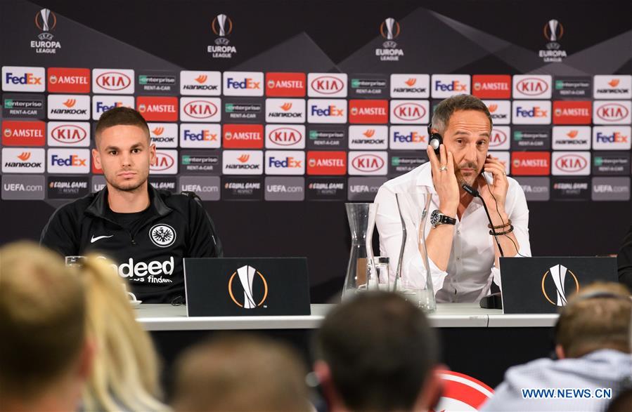 (SP)GERMANY-FRANKFURT-SOCCER-EUROPA LEAGUE-FRANKFURT VS CHELSEA-PRESS CONFERENCE