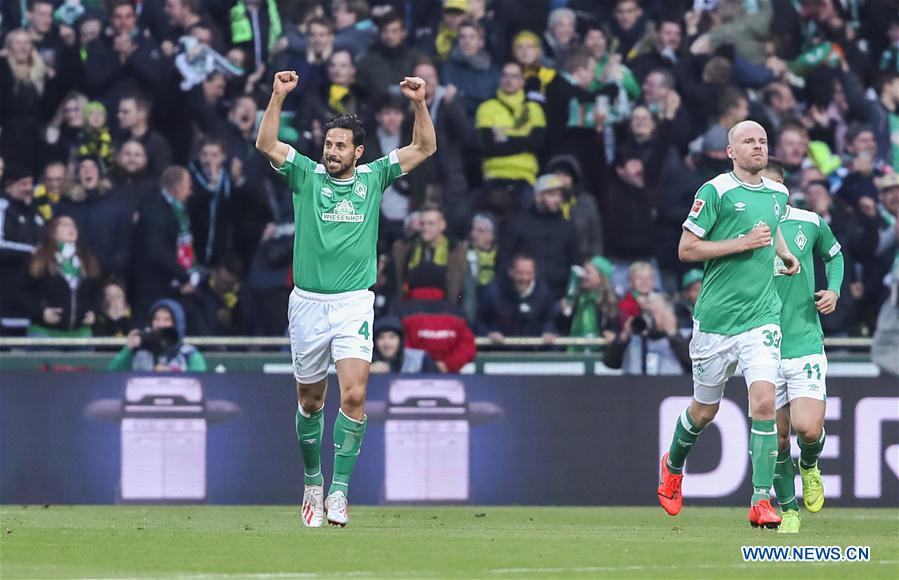 (SP)GERMANY-BREMEN-SOCCER-BUNDESLIGA-BREMEN VS DORTMUND