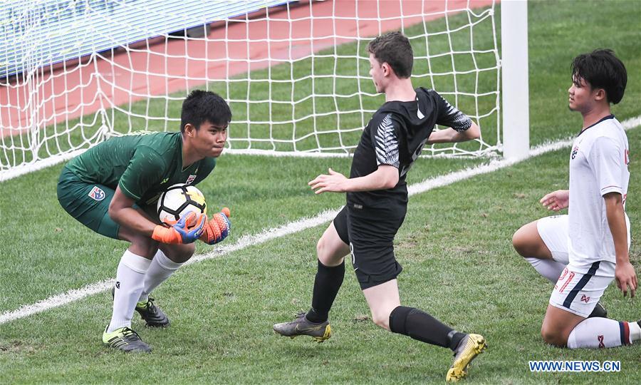 (SP)CHINA-CHENGDU-FOOTBALL-PANDA CUP INTERNATIONAL YOUTH TOURNAMENT-NZL U18 VS THA U18 (CN)