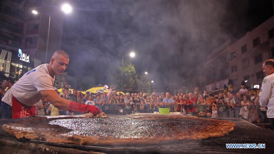 SERBIA-LESKOVAC-BARBECUE FESTIVAL-BIGGEST BURGER