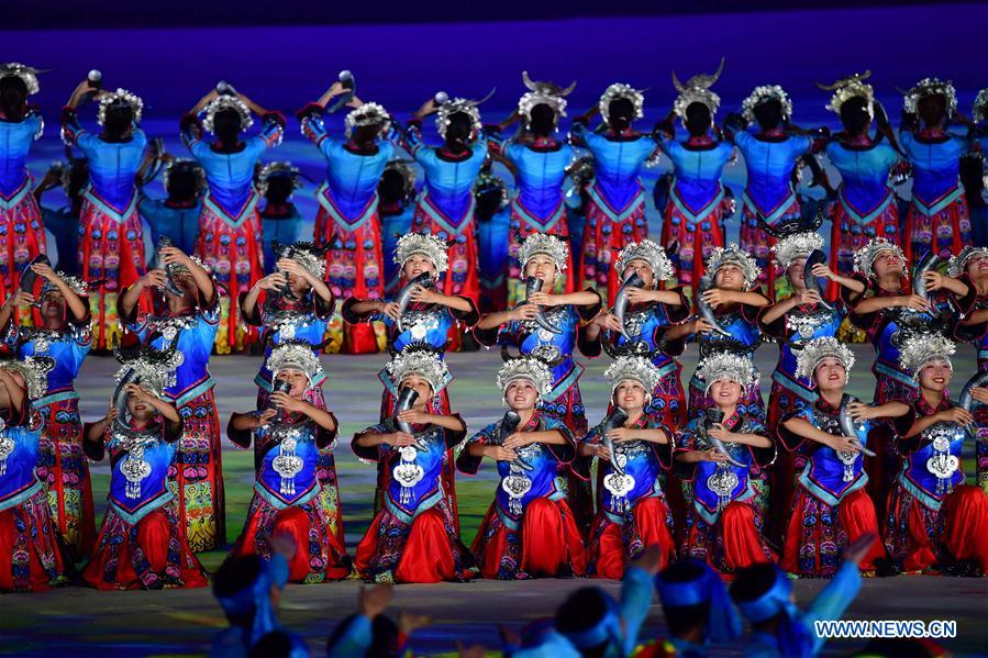 (SP)CHINA-ZHENGZHOU-NATIONAL TRADITIONAL GAMES OF ETHNIC MINORITIES-OPENING CEREMONY (CN)