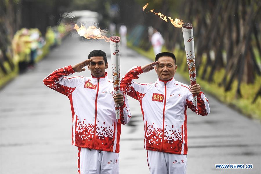 (SP)CHINA-WUHAN-7TH MILITARY WORLD GAMES-TORCH RELAY 