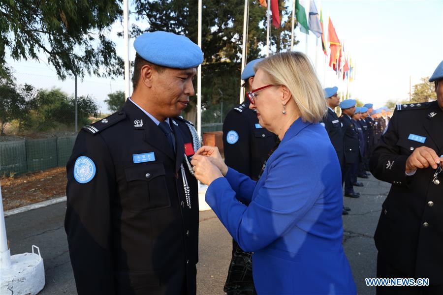 CYPRUS-NICOSIA-UN MEDAL-POLICE-PRESENTATION