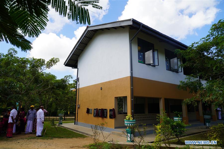 SRI LANKA-HAMBANTOTA-VILLAGE-EDUCATION-CHINA-FOUNDED SCHOOL BUILDING