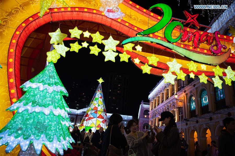 CHINA-MACAO-SENADO SQUARE-FESTIVE LIGHTS-CHRISTMAS-NEW YEAR (CN)