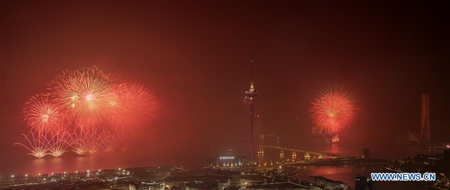 CHINA-MACAO-20TH ANNIVERSARY-RETURN TO MOTHERLAND-FIREWORKS (CN)