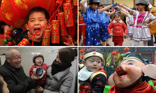 Kids, most joyful group during Spring Festival in China