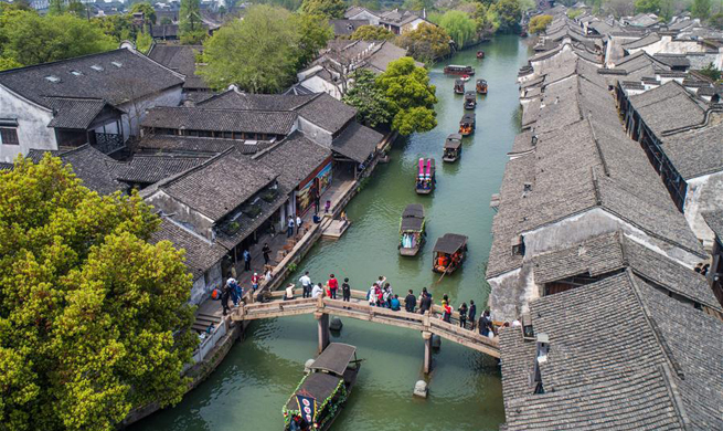 Temple fair held in historic town of Wuzhen, E China