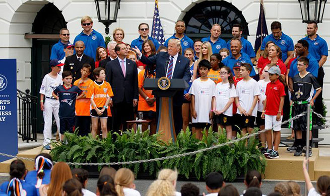 Trump participates in White House Sports and Fitness Day