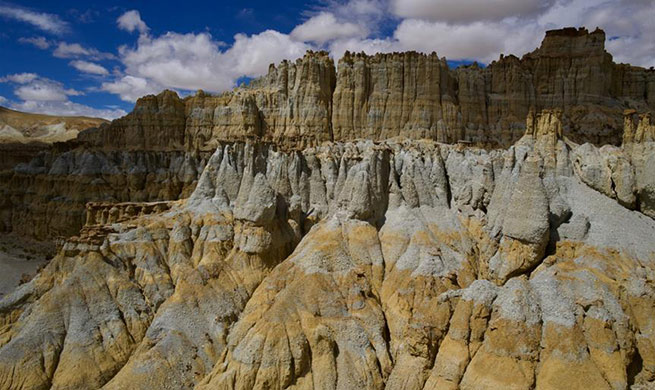 Scenery of Xiayigou Earth Forest in SW China's Tibet